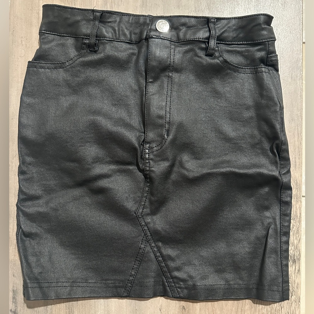 Faux Leather Women's Skirt